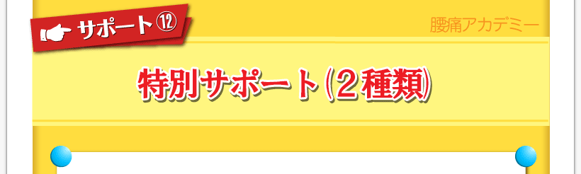 腰痛が治る腰痛アカデミーによるヘルニア、狭窄症、坐骨神経を治すため名医坂戸孝志による特別個別サポート（６種類）
